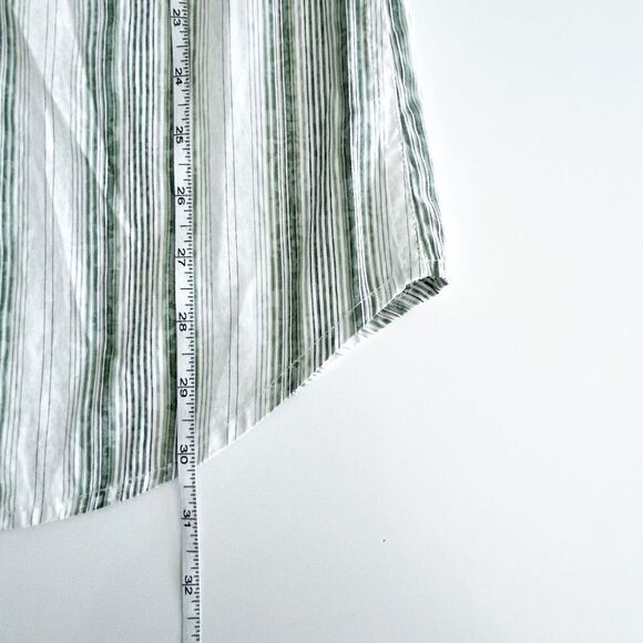 Scully Mens Western Dress Shirt Snap Up Long Sleeve Stripes Light Green Medium - Picture 8 of 8